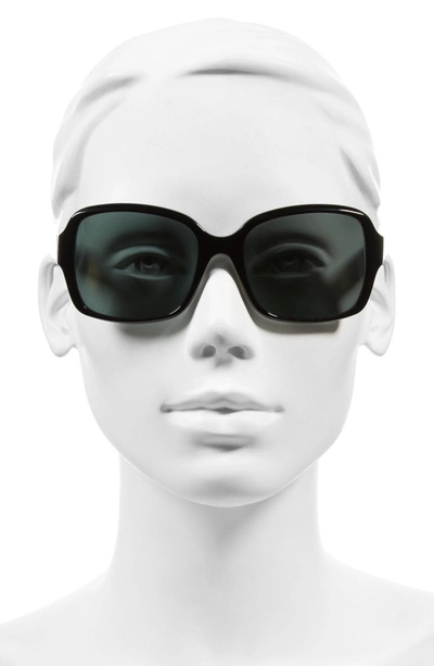 Shop Kate Spade Annor 54mm Polarized Sunglasses - Black/ White
