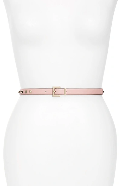 Shop Valentino Garavani Rockstud Leather Belt In Loto