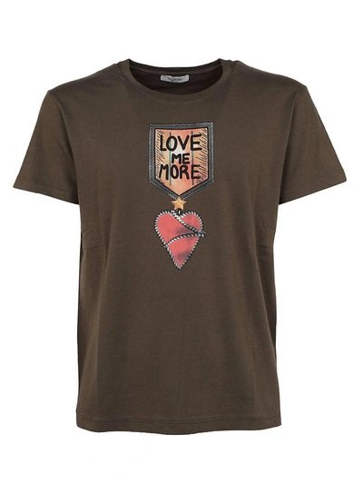 Shop Valentino Love Me More Print T-shirt In Lolive