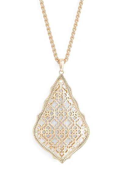 Shop Kendra Scott 'aiden' Pendant Necklace In Gold