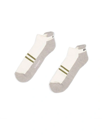Shop Satisfy Patchwork Low Socks In White