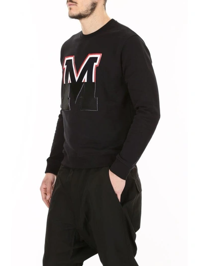 Shop Msgm Sweatshirt With Patch In Neronero