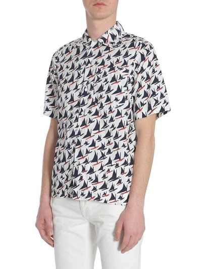 Shop Marni Short Sleeve Shirt In Bianco