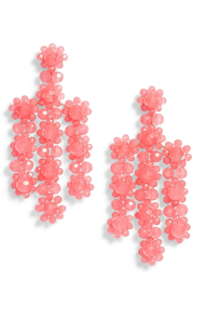 Shop Kate Spade The Bead Goes On Statement Earrings In Pink