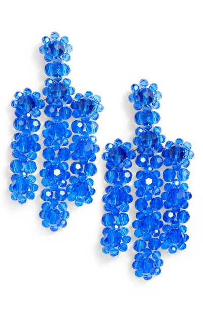 Shop Kate Spade The Bead Goes On Statement Earrings In Blue