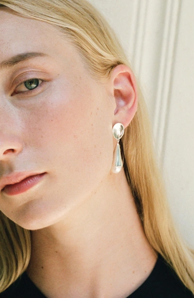 Shop Sophie Buhai Freshwater Pearl Drop Earrings In Sterling Silver/ Pearl