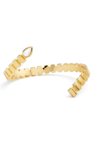 Shop Jules Smith Joey Cuff In Gold/ Pearl