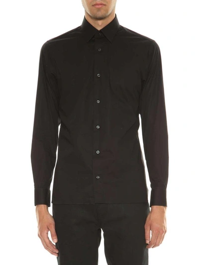 Shop Z Zegna Black Cotton Shirt In Nero