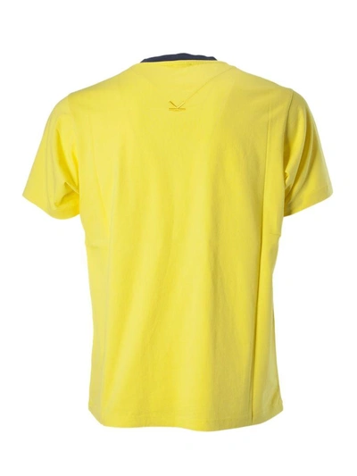 Shop Kenzo Striped Logo T-shirt In Citron