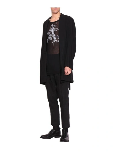 Shop Ann Demeulemeester Wool And Viscose Coat In Nero