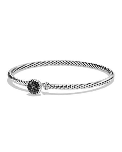 Shop David Yurman Chatelaine Bracelet With Black Diamonds In Jet