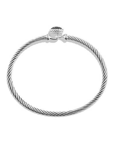 Shop David Yurman Chatelaine Bracelet With Black Diamonds In Jet