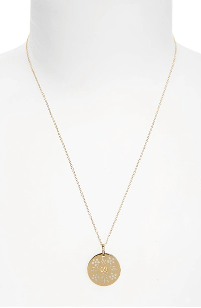 Shop Gucci Icon Blooms Pendant Necklace In Yellow Gold