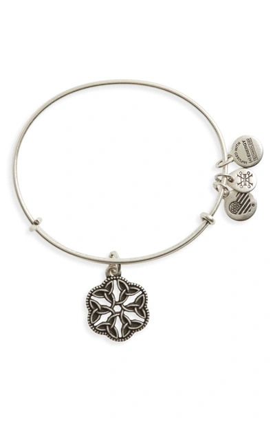 Shop Alex And Ani Endless Knot Bracelet In Russian Silver