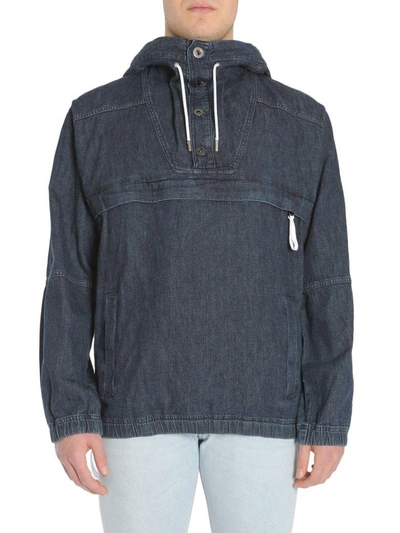 Shop Diesel Black Gold Jopatty Windbreaker In Blu