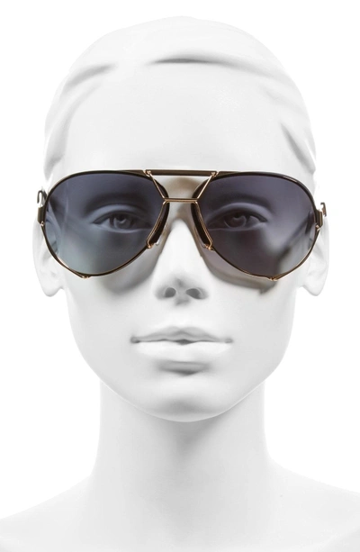 Shop Givenchy 65mm Aviator Sunglasses - Gold/ Grey