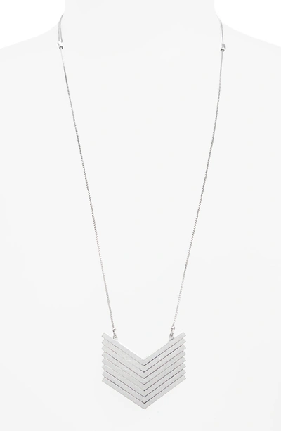 Shop Madewell Arrowstack Necklace In Light Silver Ox