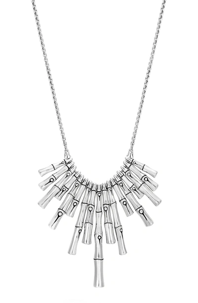 Shop John Hardy Bamboo Pendant Necklace In Silver