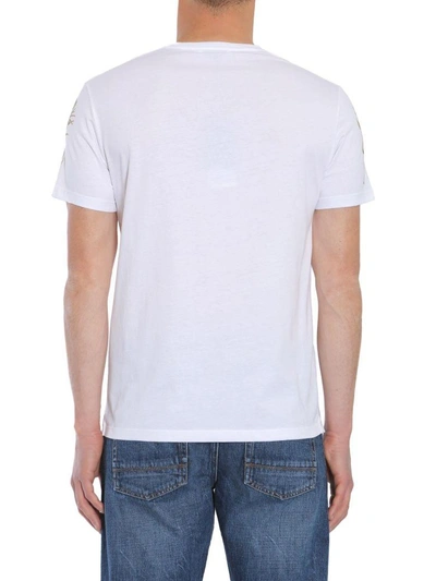 Shop Alexander Mcqueen Round Collar T-shirt In Bianco