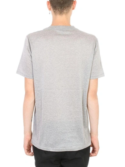 Shop Lanvin Printed Cotton Black T-shirt In Grey