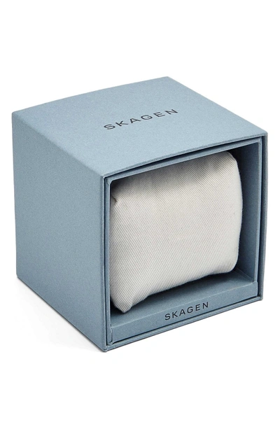 Shop Skagen 'anita' Crystal Index Mesh Strap Watch, 30mm In Silver