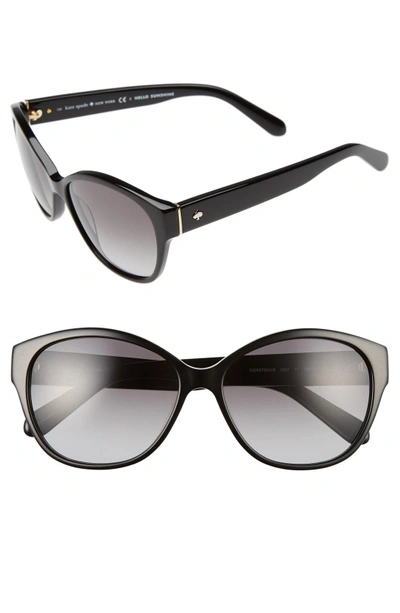 Shop Kate Spade 'kiersten' 56mm Cat Eye Sunglasses - Black