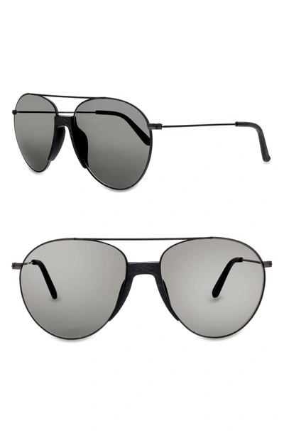Shop Smoke X Mirrors Fortunate Son 55mm Aviator Sunglasses In Grey Wood Finish