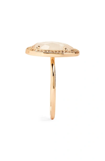 Shop Melanie Auld Stone Ring In Moonstone/ Gold
