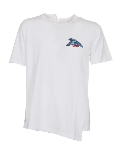 Shop Off-white Embroidered Detail T-shirt In Bianco Multicolor