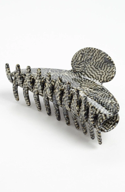 Shop France Luxe 'jumbo Couture' Jaw Clip In Opera Silver