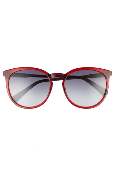 Shop Longchamp 56mm Round Sunglasses - Ruby Petrol