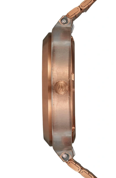 Shop Nixon Time Teller Acetate Bracelet Watch, 40mm In Rose Gold / Clear