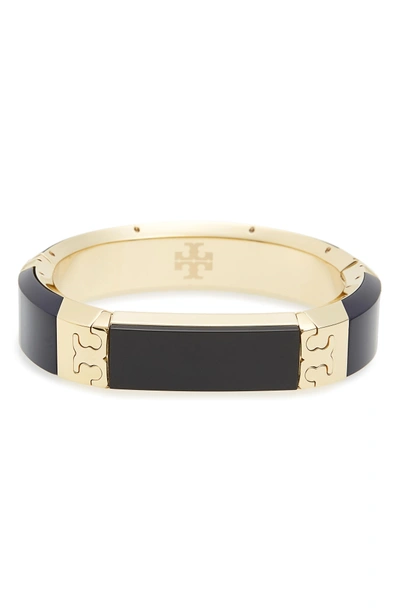 Shop Tory Burch For Fitbit Alta Bracelet In Tory Navy / Tory Gold