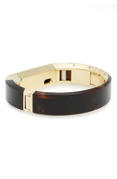 Shop Tory Burch For Fitbit Alta Bracelet In Tortoise / Tory Gold