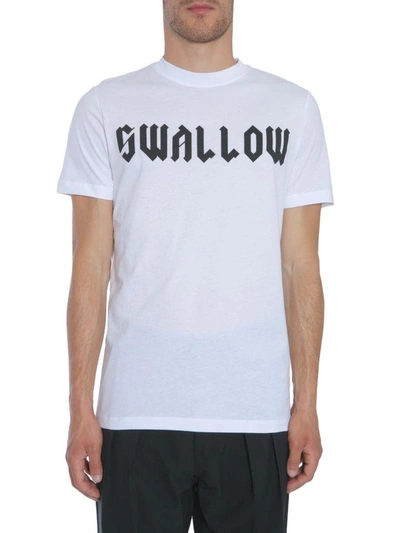 Shop Mcq By Alexander Mcqueen Round Collar T-shirt In Bianco
