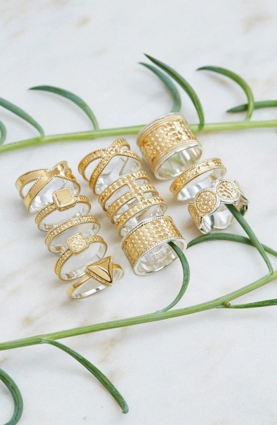 Shop Anna Beck Cigar Band Ring In Gili - Silver / Gold