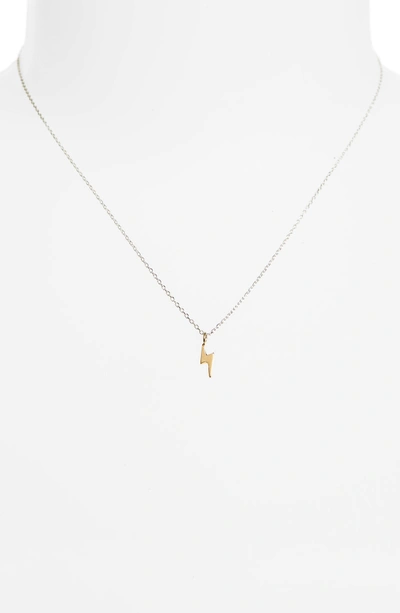 Shop Madewell Vermeil Pendant Necklace In Lightening/ Gold