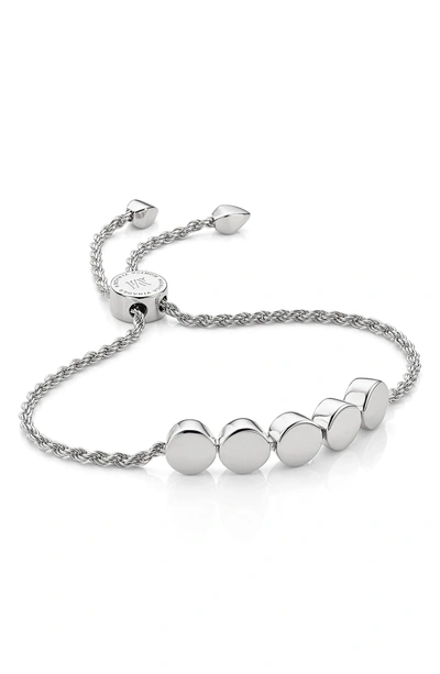 Shop Monica Vinader Engravable Linear Bead Friendship Bracelet In Silver