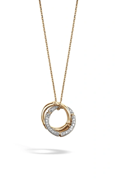 Shop John Hardy Bamboo Diamond & 18k Gold Pendant Necklace