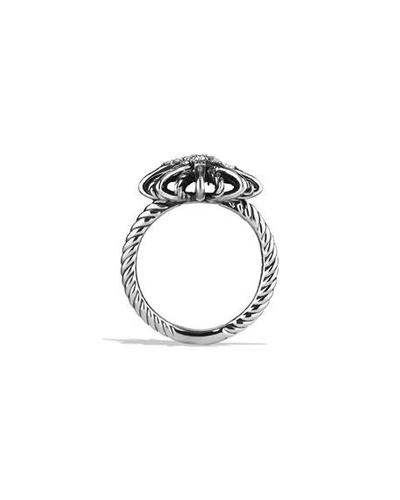 Shop David Yurman Starburst Ring With Diamonds In Silver