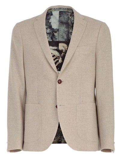 Shop Etro Blazer In Nude & Neutrals