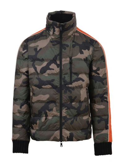 Shop Valentino Camouflage Quilted Jacket In Army