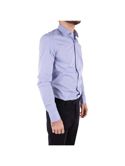 Shop Emanuel Ungaro Cotton Shirt In Light Blue