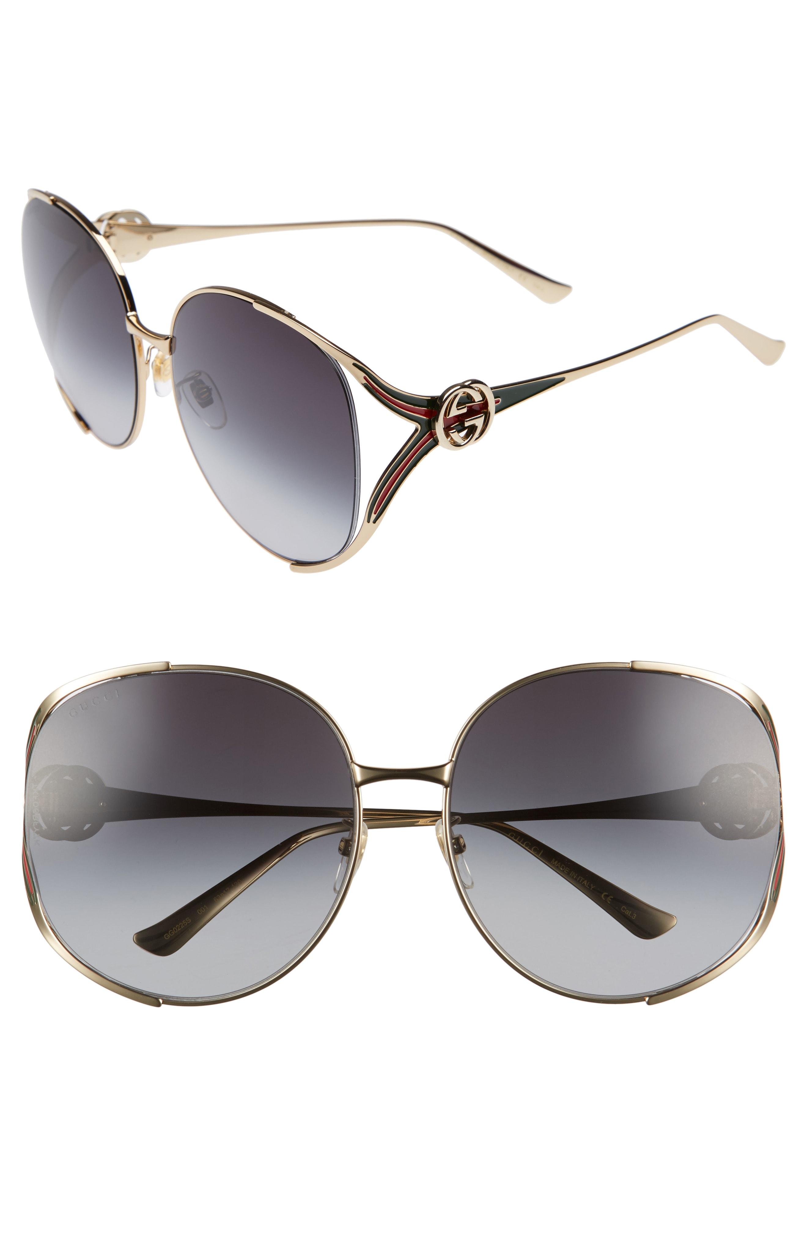gucci gradient round sunglasses