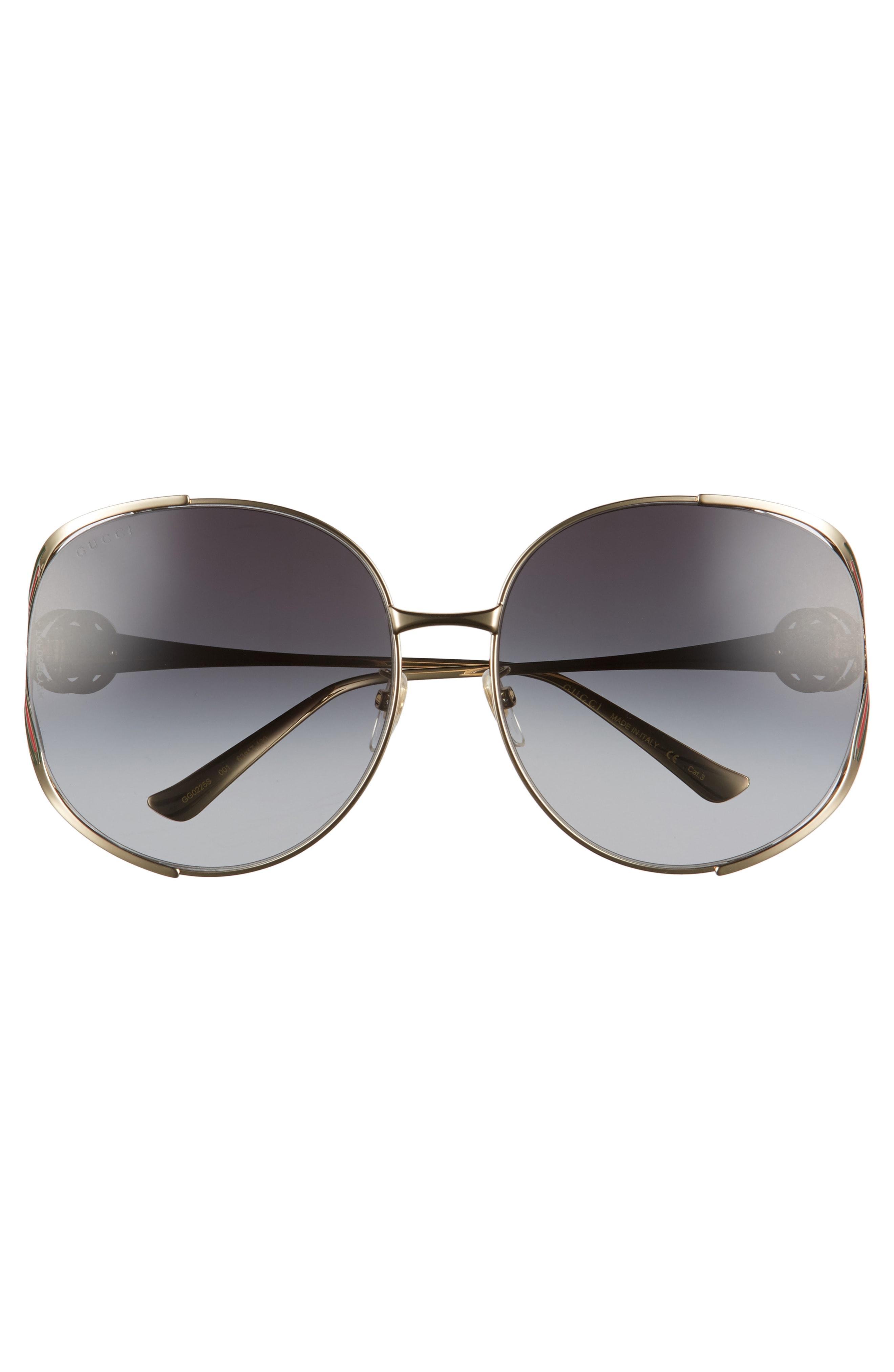 63mm open temple sunglasses gucci