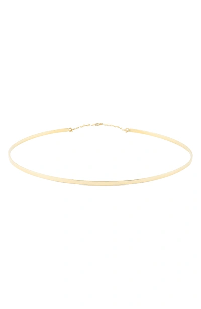 Shop Lana Jewelry Bond Thin Gloss Choker In Yellow Gold