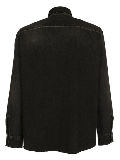 Shop Saint Laurent Paris Shirt In Black Grey
