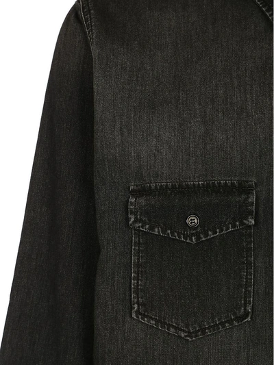 Shop Saint Laurent Paris Shirt In Black Grey