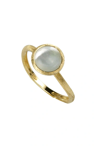 Shop Marco Bicego Jaipur Mother-of-pearl Stackable Ring In Yellow Gold/ Mother Of Pearl