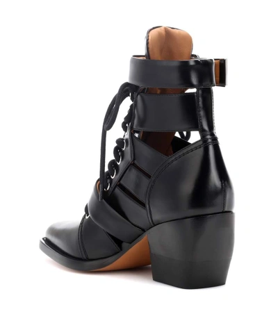 Shop Chloé Rylee Leather Ankle Boots In Black